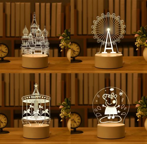 3D卡通小夜灯 点亮夜晚的魔幻小宇宙，佳节送礼首选